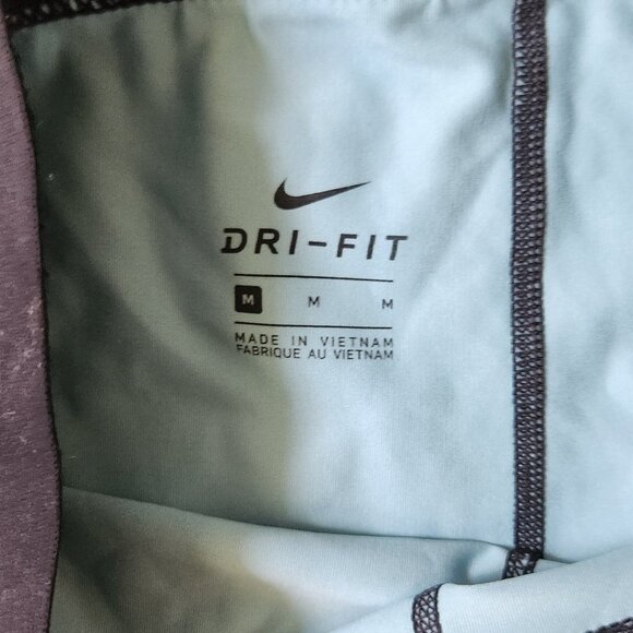 Nike Pro Dri-Fit Cool Capri Crop Blue Ombre Leggings Size Medium GUC - Picture 8 of 11